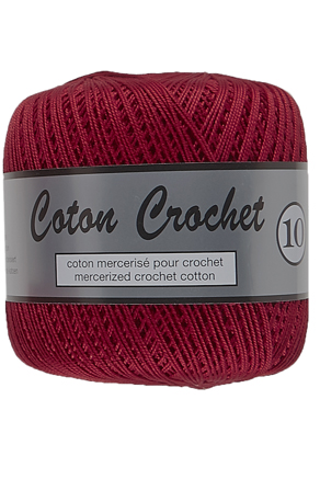 Merceriserat Bomullsgarn Coton Crochet Lammy Yarn Fv 042 Mörk Röd