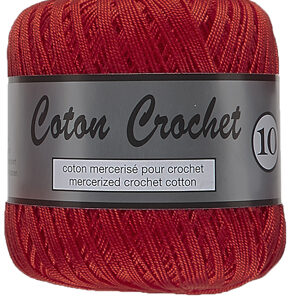 Merceriserat Bomullsgarn Coton Crochet Lammy Yarn Fv 043 Röd