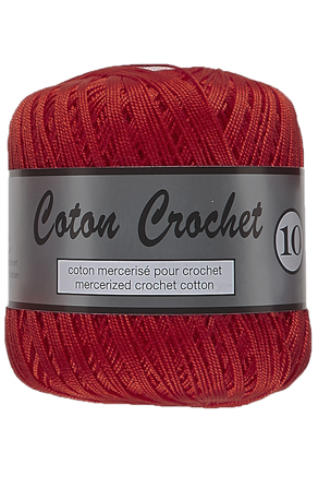 Merceriserat Bomullsgarn Coton Crochet Lammy Yarn Fv 043 Röd