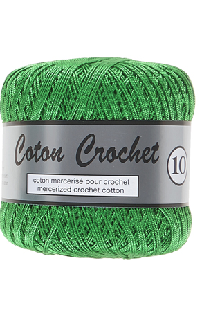 Merceriserat Bomullsgarn Coton Crochet Lammy Yarn Fv 045 Grön
