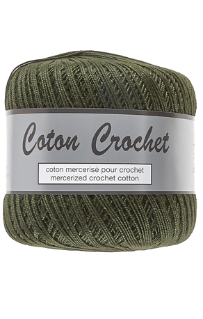 Merceriserat Bomullsgarn Coton Crochet Lammy Yarn Fv 072 Oliven