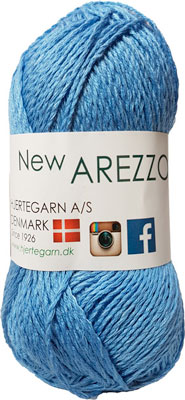 New Arezzo Hjertegarn - Bambusgarn - Hørgarn - Bomuldsgarn - Fv 4030 Ljus Blå