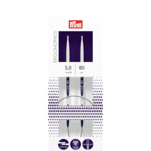 Prym Ergonomics Rundstickor Plast 80cm 5.00mm / 31.5in US8