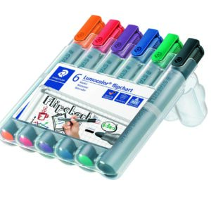 Staedtler marker lumocolor flip chart - 6 STK ass. färger