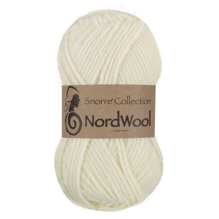Viking Garn NordWool 100 Blekt Vit