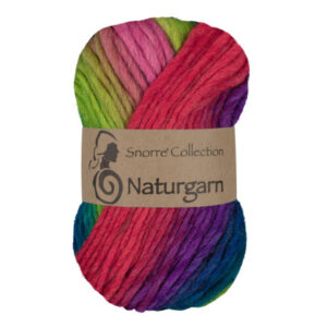 Viking Garn Snorre Naturgarn 638 - Multi Grön/ Rosa