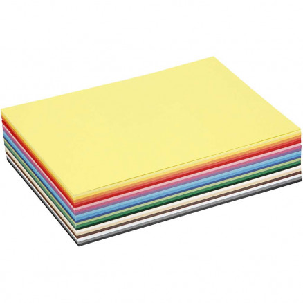 Creativ Kartong, A5, ark 148x210 mm, 180 g, mixade färger, 300 mix. ark/ 1 förp.