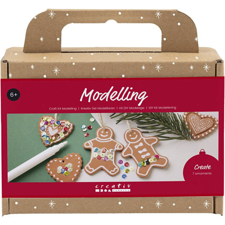 DIY Kit Modellera, Små tårtfigurer, mellanbrun, 1 förp.