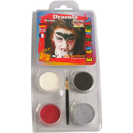 Eulenspiegel Ansiktsfärg - smink set, dracula, Ass. färger, 1 set