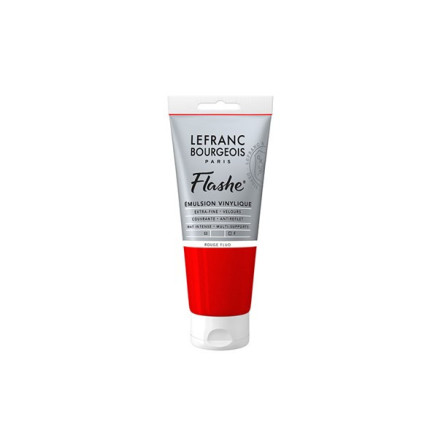 Flashe akryl 80ml flourescerande röd