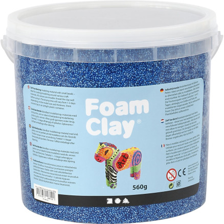 Foam Clay, blå, 560g/ 1 hink
