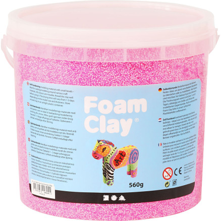 Foam Clay, neonrosa, 560g/ 1 hink