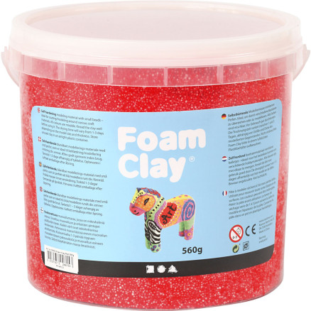 Foam Clay, röd, 560g/ 1 hink