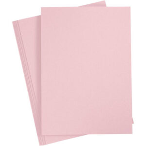 Kartong, A4, ark 210x297 mm, 210 g, rosa, 10 ark/ 1 förp.