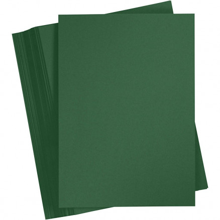 Kartongpapper, A4, ark 210x297 mm, 180 g, mörkgrön, 100 ark/ 1 förp.