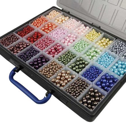 Lyxiga vaxpärlor, hålstorlek 1,5-2 mm, 32x20g/ 1 frp.