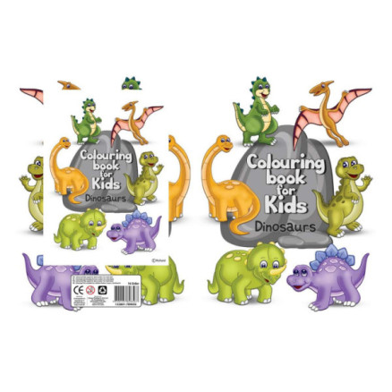Målarbok A4 Barn Dinosaurier 16 sidor