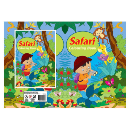 Målarbok A4 Safari 16 sidor
