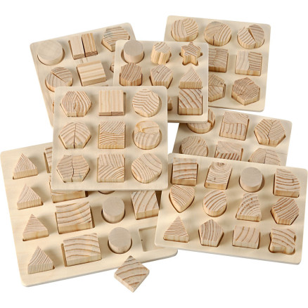 Pussel, storlek 12,5x12,5-19,5x19,5 cm, 7 st / 1 frp.