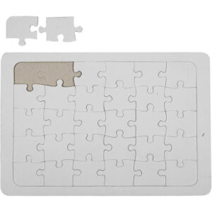 Pussel, storlek 21x30 cm, vit, 10 st / 1 pk.