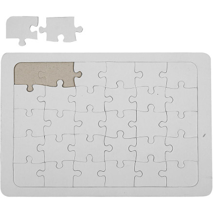 Pussel, storlek 21x30 cm, vit, 10 st / 1 pk.