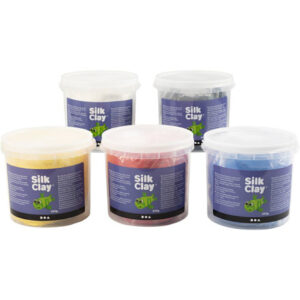 Silk Clay, primärfärger, 5x650g/ 1 frp.