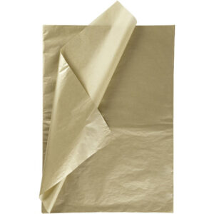 Silkespapper, ark 50x70 cm, 17 g, guld, 25 ark/1 frp.