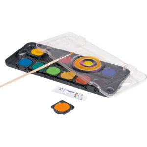 Skoltempera Vattenfärg, Dia. 30 mm, mixade färger, 12 färg/ 1 förp.