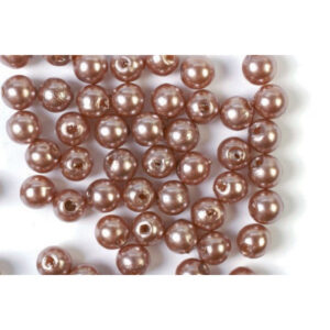 Vaxpärlor 4mm 500g brun