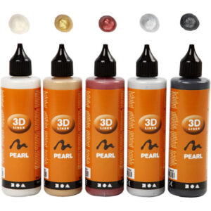 3D liner, metallicfärger, 5x100ml/ 1 frp.