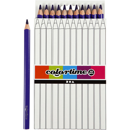 Colortime Färgpennor, L: 17,45 cm, blyerts 5 mm, Jumbo, lila, 12 st / 1 pk.