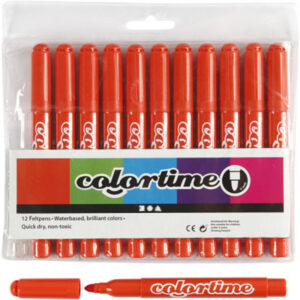Colortime Tusch, linje 5 mm, mörkt orange, 12 st / 1 pk.