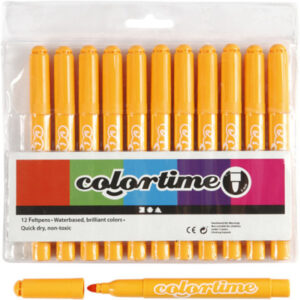 Colortime Tusch, linje 5 mm, varmgul, 12 st / 1 pk.