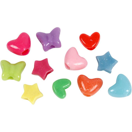Figurpärlor, Dia. 10 mm, Hålstl. 3,5, 65 g, 125 ml/ 1 förp.