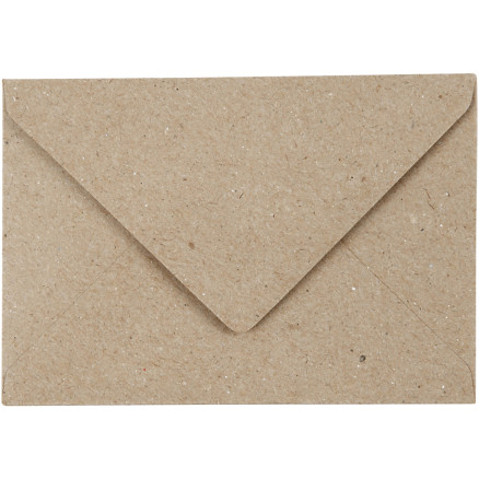 Grenkuvert, kuvertstorlek 7,8x11,5 cm, 120 g, natur, 50 st / 1 pk.