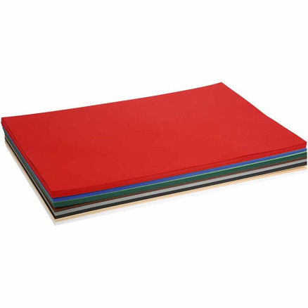 Julkartong, A2, ark 420x594 mm, 180 g, Ass. färger, 300 assorterade ark/ 1 pk.