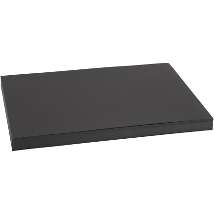 Kartong, A3, ark 297x420 mm, 200 g, svart, 100 ark/1 frp.