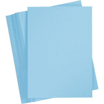 Kartong, A4, ark 210x297 mm, 180 g, Ljus blå, 100 ark/1 frp.