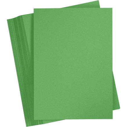 Kartong, A4, ark 210x297 mm, 180 g, gräsgrön, 100 ark/1 frp.
