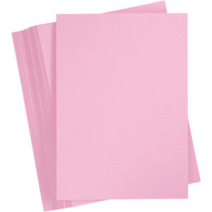 Kartong, A4, ark 210x297 mm, 180 g, ljusrosa, 100 ark/1 frp.