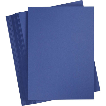 Kartong, A4, ark 210x297 mm, 180 g, mörk blå, 100 ark/1 frp.