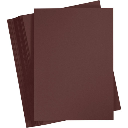 Kartong, A4, ark 210x297 mm, 180 g, mörkbrun, 100 ark/1 frp.