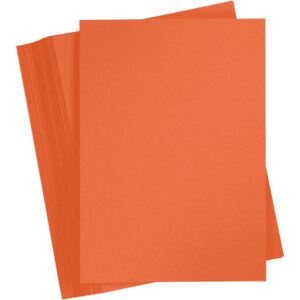 Kartong, A4, ark 210x297 mm, 180 g, orange, 100 ark/1 frp.