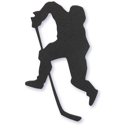 Kartongetiketter, ishockeyspelare, stl. 54x64 mm, svart, 10 st./ 1 förp.