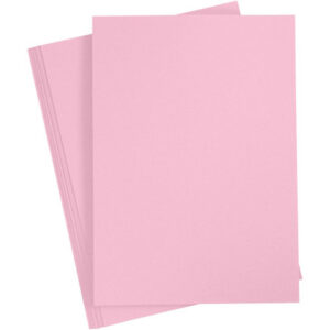 Kartongpapper, A4, ark 210x297 mm, 180 g, ljusrosa, 20 ark/ 1 förp.