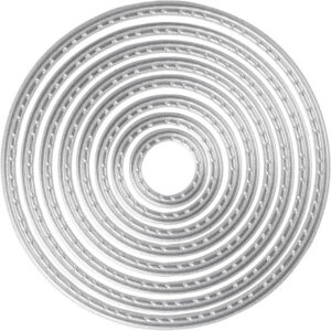 Klipp- och präglingsmall, cirklar, diam. 1,5-7 cm, 1 st.