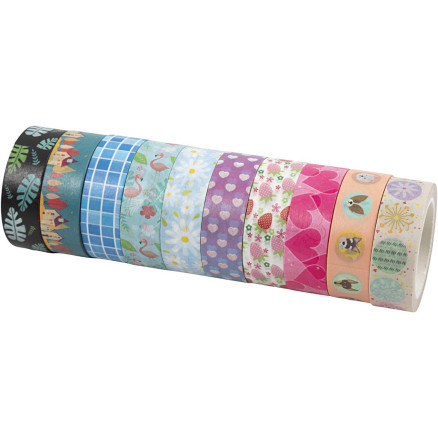 Maskeringstejp, B: 15 mm, 10x10m/ 1 frp.