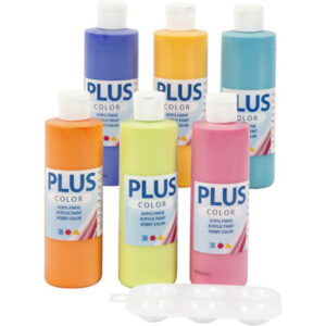 Plus Color Hobbyfärg, 6x250ml/ 1 frp.