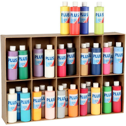 Plus Color Hobbyfärg, Ass. färger, 30x250ml/ 1 frp.
