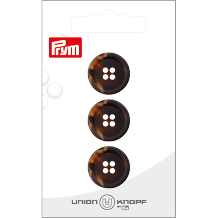 Prym Plastknapp Mörkbrun 18 mm - 3 st